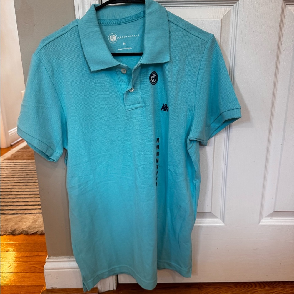 Men's Aeropostale Light Blue Polo Shirt BRAND NEW! Mens M.
